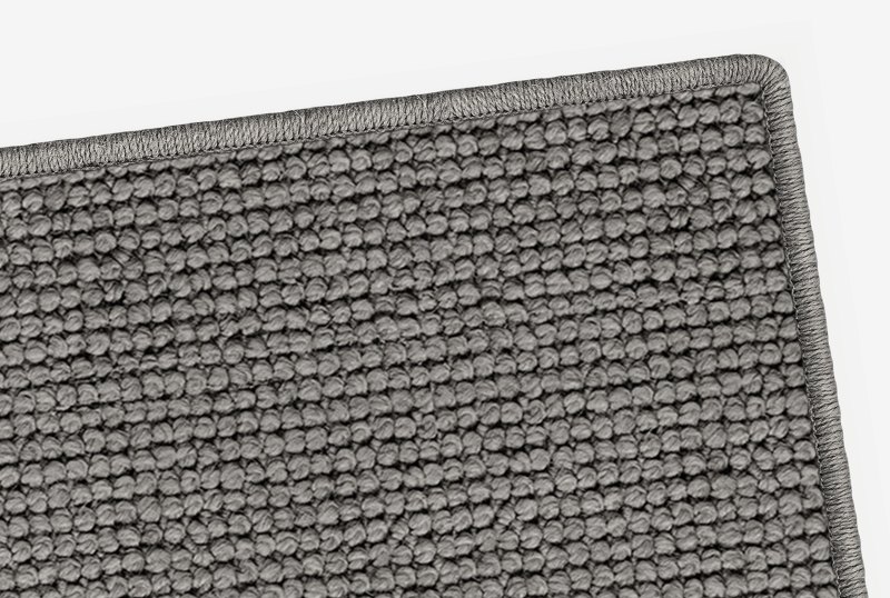 Wool Pebble Stade (1805) with Stripes Thick Borders Grey (6207) 