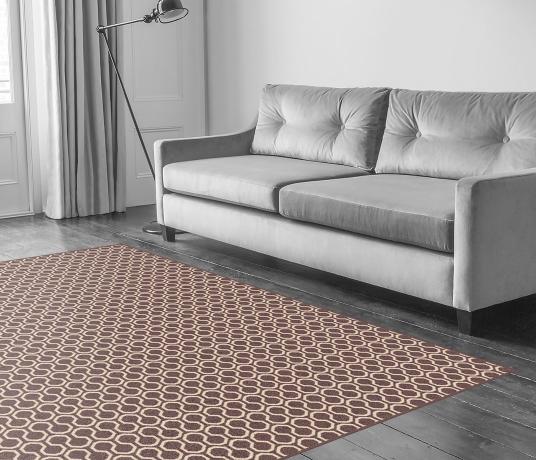 Quirky Honeycomb Grey Carpet 7113 in Living Room