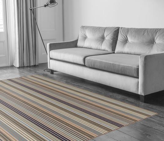 Margo Selby Stripe Surf Botany Carpet 1901 in Living Room