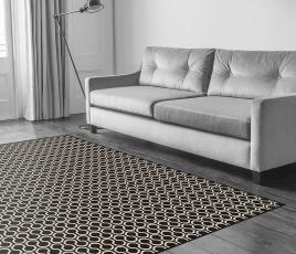 Quirky Honeycomb Black Carpet 7111 in Living Room thumb